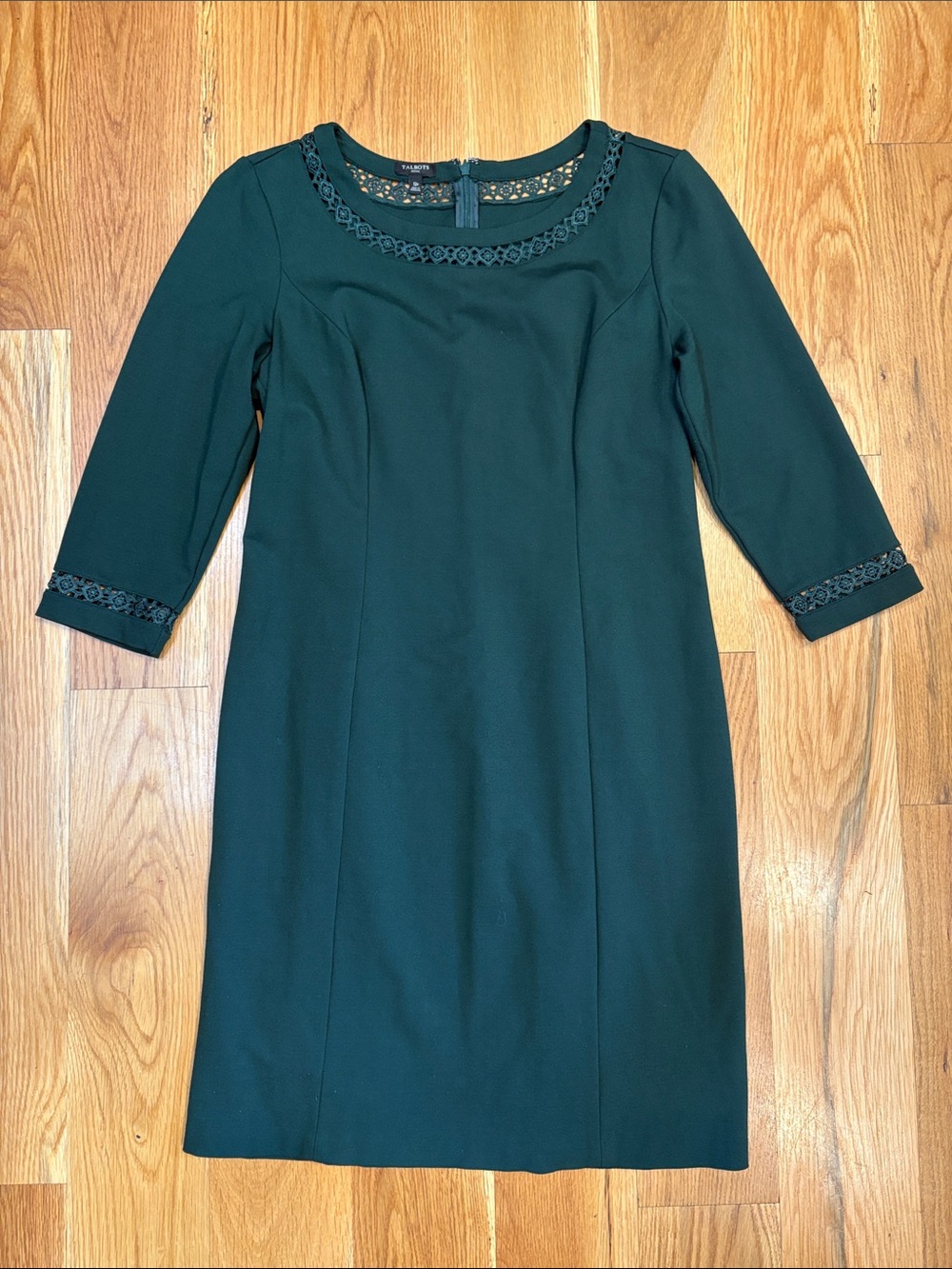 Talbots 3/4 Sleeve Sheath Dress, Size 12 Petite